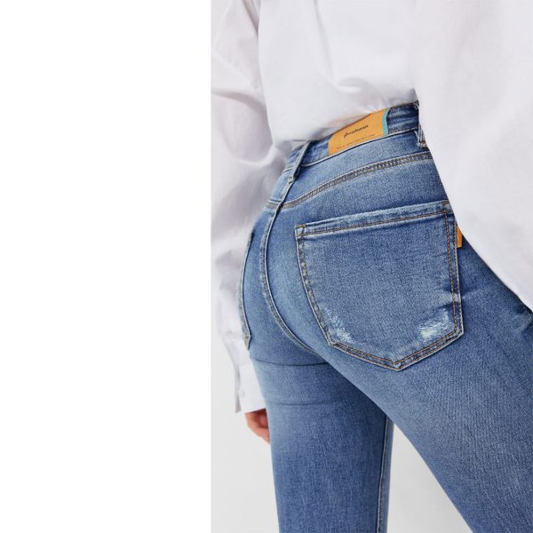 خرید شلوار جین جذب زنانه استرادیواریوس کد 12751 | فروشگاه اینترنتی بانی استایل