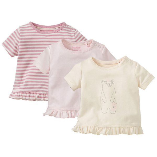 خرید تیشرت نوزادی دخترانه بسته 3 عددی لوپیلو کد 28538 | فروشگاه اینترنتی بانی استایل