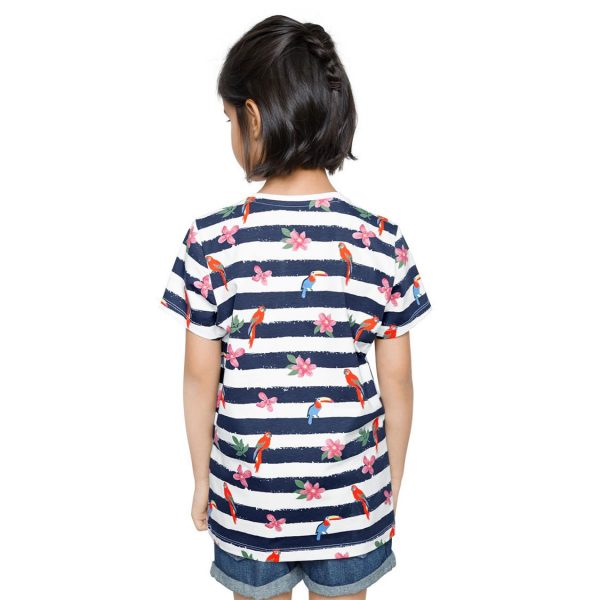 خرید تی شرت طرح دار دخترانه چیبو کد 29720 | فروشگاه اینترنتی بانی استایل