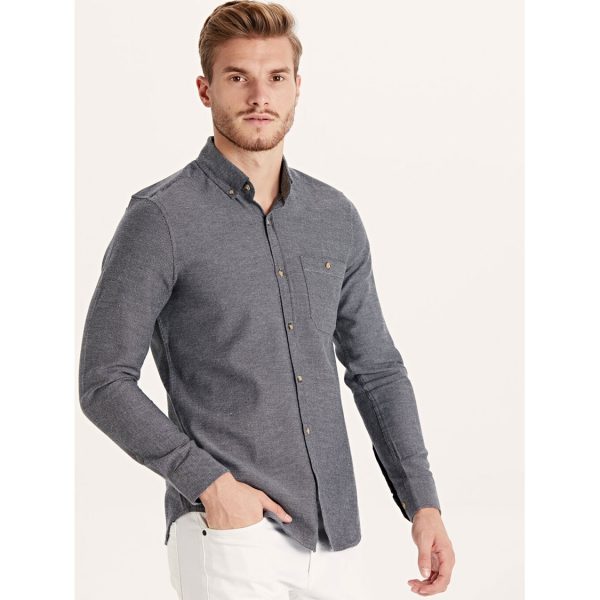 خرید پیراهن آستین بلند مردانه ال سی وایکیکی کد 14529 | فروشگاه اینترنتی بانی استایل