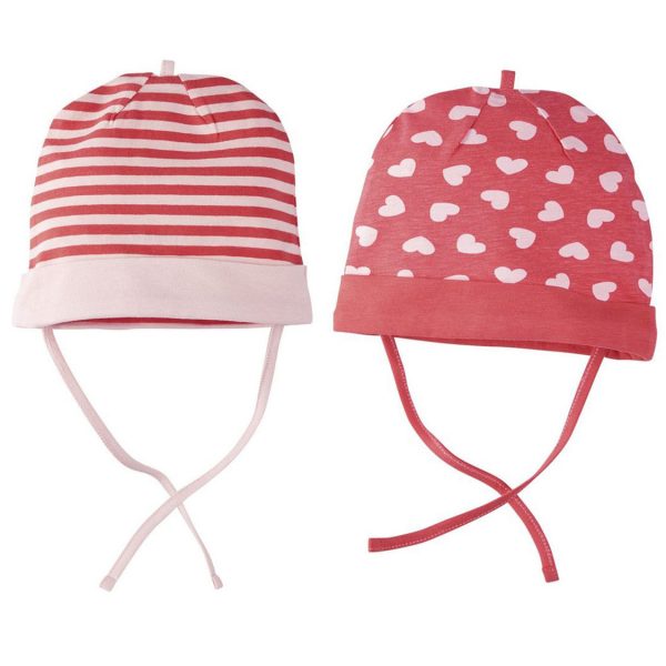 خرید کلاه بندی نوزادی دخترانه بسته 2 عددی لوپیلو کد 31171 | فروشگاه اینترنتی بانی استایل