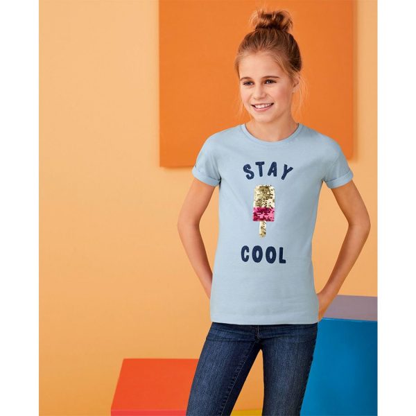 خرید تی شرت نخی دخترانه پپرتس کد 29852 | فروشگاه اینترنتی بانی استایل