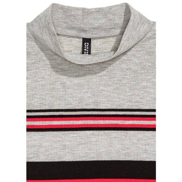 خرید تی شرت یقه اسکی زنانه اچ اند ام کد 30525 | فروشگاه اینترنتی بانی استایل