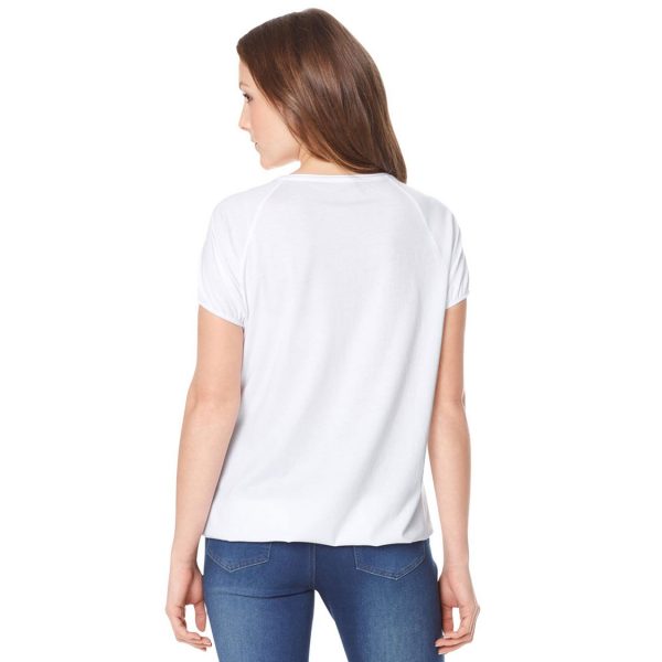 خرید تی شرت یقه گرد زنانه چیبو کد 33107 | فروشگاه اینترنتی بانی استایل