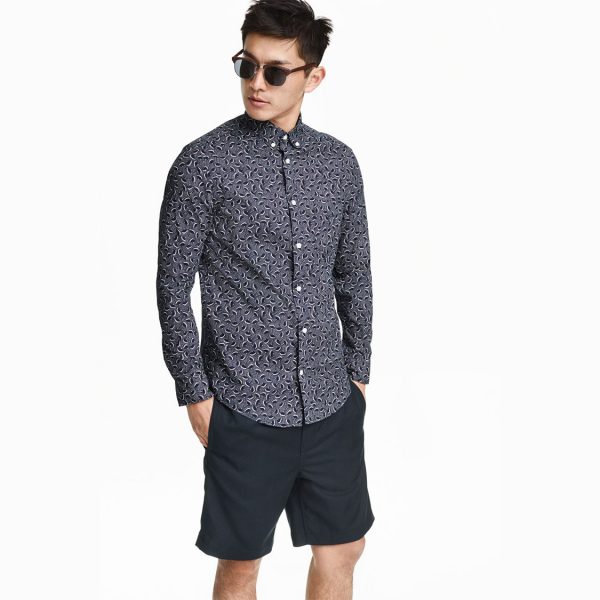 خرید پیراهن طرح دار مردانه اچ اند ام کد 35669 | فروشگاه اینترنتی بانی استایل