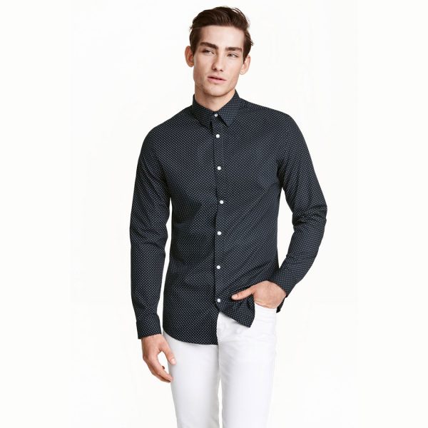 خرید پیراهن اسلیم فیت مردانه اچ اند ام کد 36417 | فروشگاه اینترنتی بانی استایل
