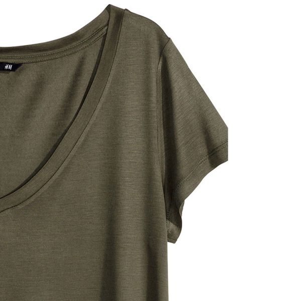 خرید تی شرت یقه هفت زنانه اچ اند ام کد 36986 | فروشگاه اینترنتی بانی استایل