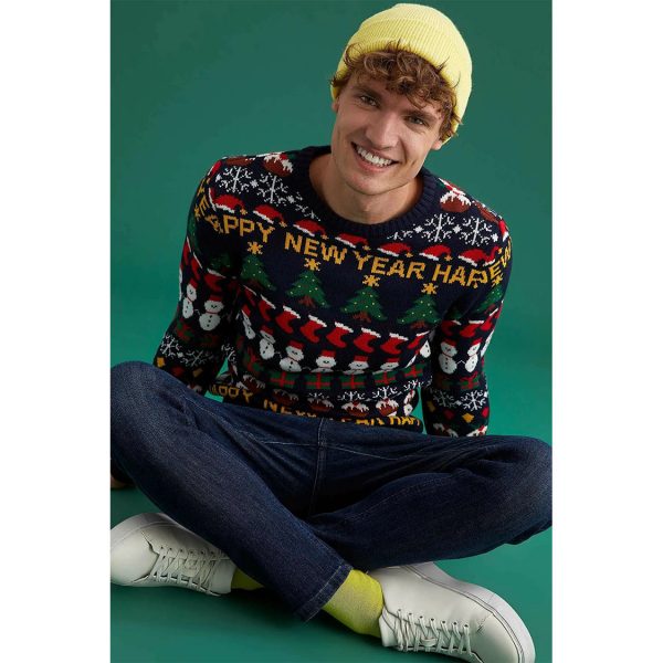خرید پلیور طرح کریسمس مردانه دفکتو کد 56602 | فروشگاه اینترنتی بانی استایل