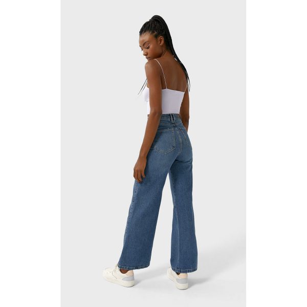 خرید شلوار جین دمپا گشاد زنانه استرادیواریوس کد 62780 | بانی استایل