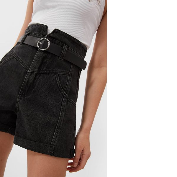 خرید شلوارک جین زنانه استرادیواریوس کد 62831 | فروشگاه اینترنتی بانی استایل