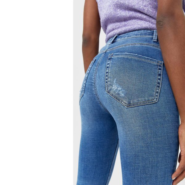خرید شلوار جین زنانه استرادیواریوس کد 62843 | فروشگاه اینترنتی بانی استایل