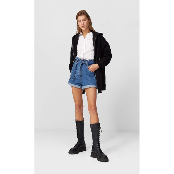 خرید شلوارک جین زنانه استرادیواریوس کد 62990 | فروشگاه اینترنتی بانی استایل