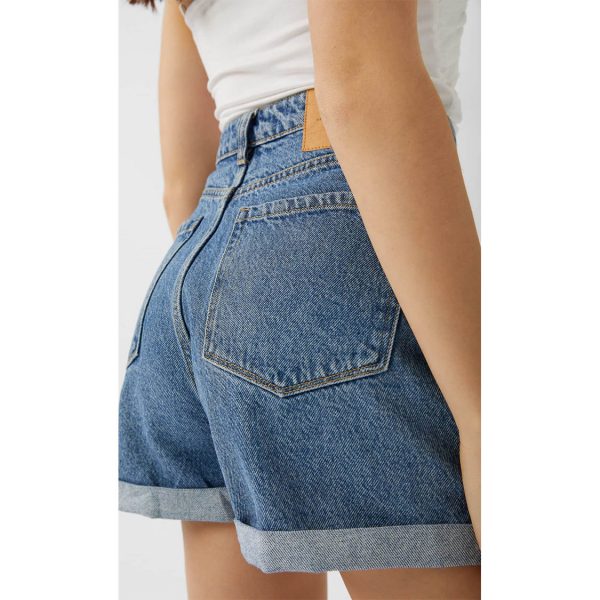 خرید شلوارک جین زنانه استرادیواریوس کد 63215 | فروشگاه اینترنتی بانی استایل