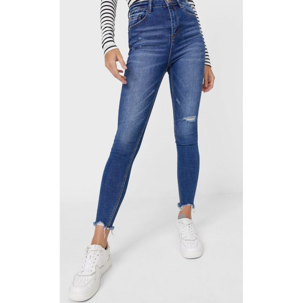 خرید شلوار جین جذب زنانه استرادیواریوس کد 63278 | فروشگاه اینترنتی بانی استایل