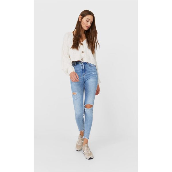خرید شلوار جین زنانه استرادیواریوس کد 63294 | فروشگاه اینترنتی بانی استایل