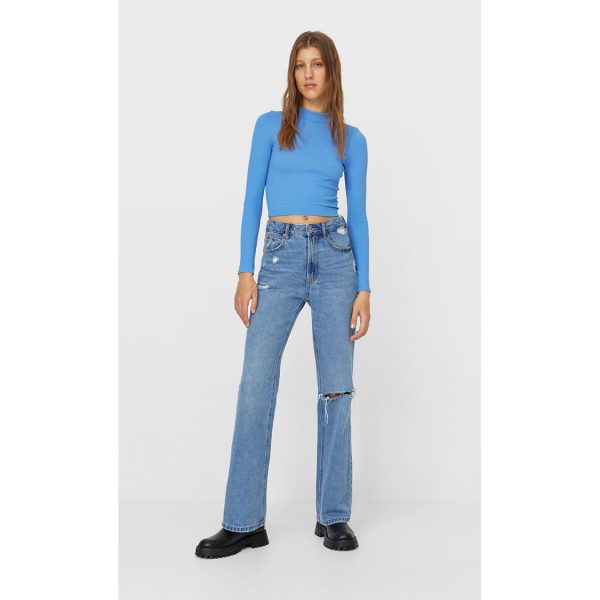 خرید شلوار جین زنانه استرادیواریوس کد 63359 | فروشگاه اینترنتی بانی استایل
