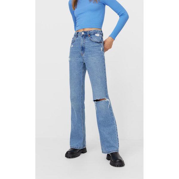 خرید شلوار جین زنانه استرادیواریوس کد 63359 | فروشگاه اینترنتی بانی استایل