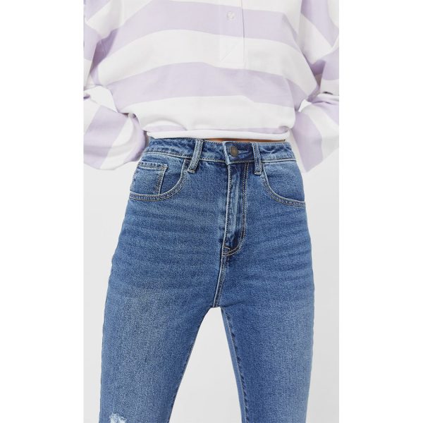 خرید شلوار جین زنانه استرادیواریوس کد 63385 | فروشگاه اینترنتی بانی استایل