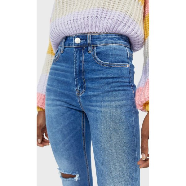قیمت و خرید شلوار جین جذب زنانه استرادیواریوس کد 63473 | بانی استایل