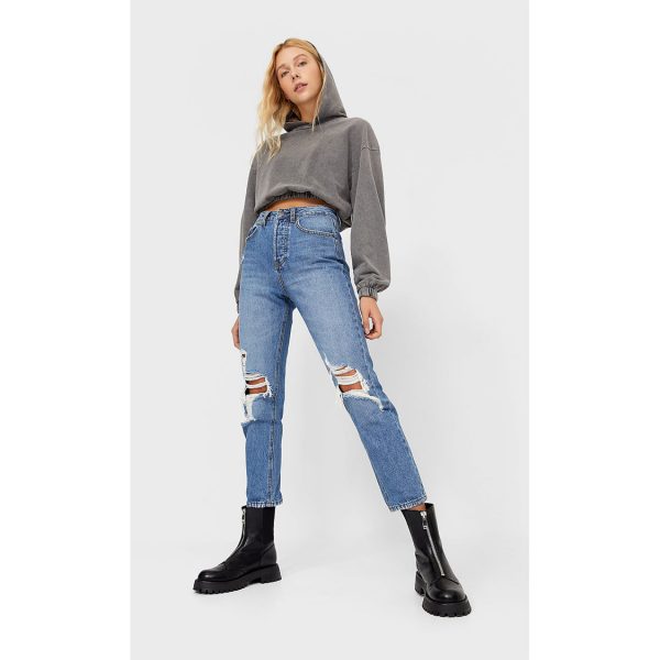خرید شلوار جین زنانه استرادیواریوس کد 63643 | فروشگاه اینترنتی بانی استایل