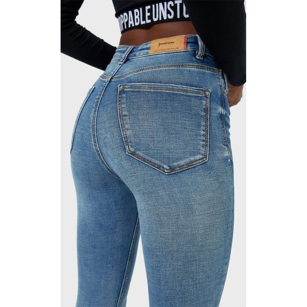 خرید شلوار جین زنانه استرادیواریوس کد 63785 | فروشگاه اینترنتی بانی استایل