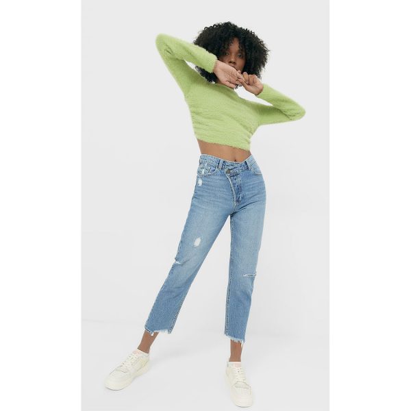 خرید شلوار جین زنانه استرادیواریوس کد 63953 | فروشگاه اینترنتی بانی استایل