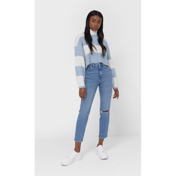 خرید شلوار جین زنانه استرادیواریوس کد 63979 | فروشگاه اینترنتی بانی استایل
