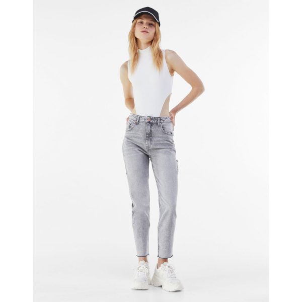 خرید شلوار جین مام استایل زنانه برشکا کد 69119 | فروشگاه اینترنتی بانی استایل