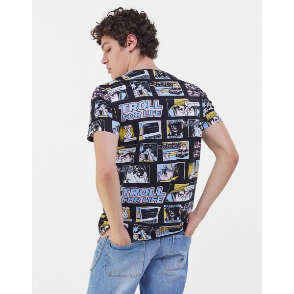 خرید تی شرت طرح دار مردانه برشکا کد 69806 | فروشگاه اینترنتی بانی استایل
