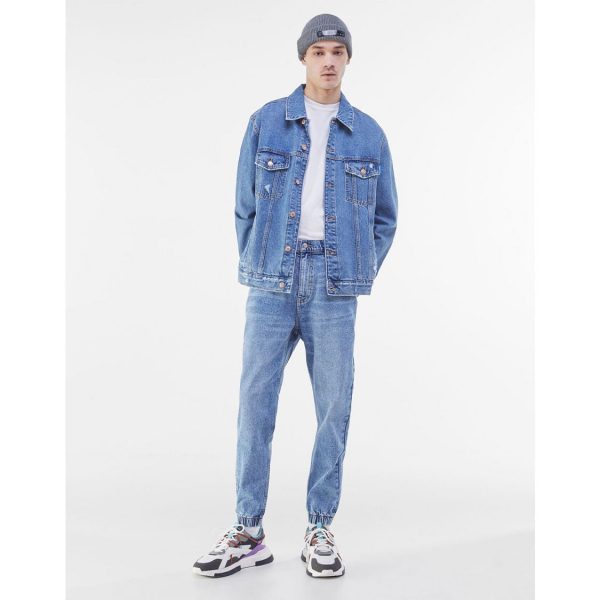 خرید شلوار جین دمپا کش مردانه برشکا کد 70851 | فروشگاه اینترنتی بانی استایل