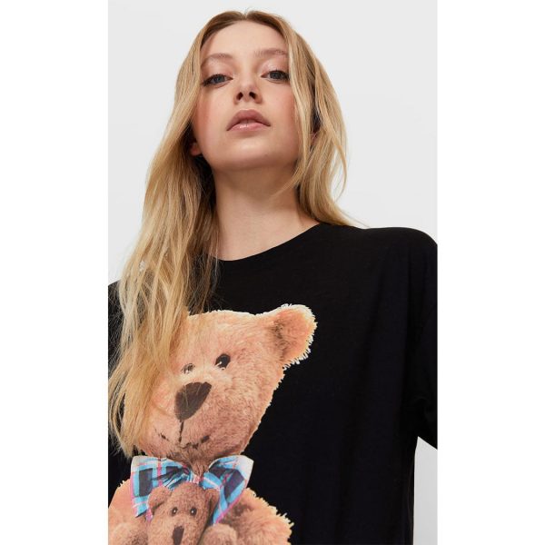 خرید تی شرت زنانه استرادیواریوس کد 71049 | فروشگاه اینترنتی بانی استایل