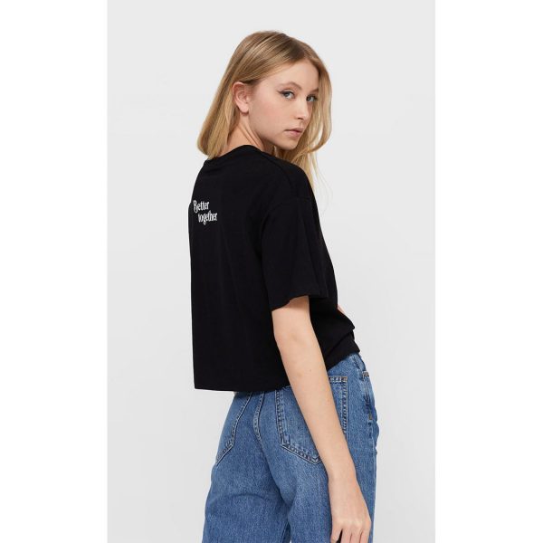 خرید تی شرت زنانه استرادیواریوس کد 71049 | فروشگاه اینترنتی بانی استایل