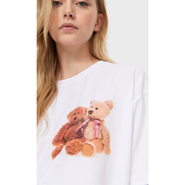 خرید تی شرت زنانه استرادیواریوس کد 71060 | فروشگاه اینترنتی بانی استایل