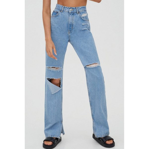 خرید شلوار جین راسته زنانه پول اند بیر کد 78105 | فروشگاه اینترنتی بانی استایل
