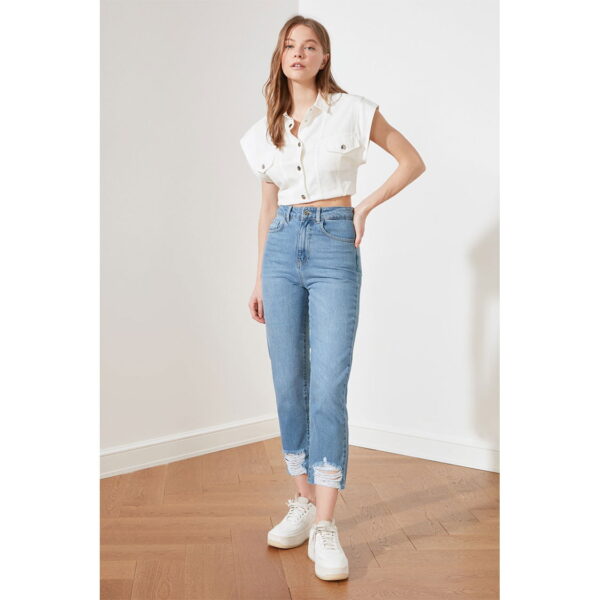 خرید شلوار جین زنانه ترندیول میلا کد 80632 | فروشگاه اینترنتی بانی استایل