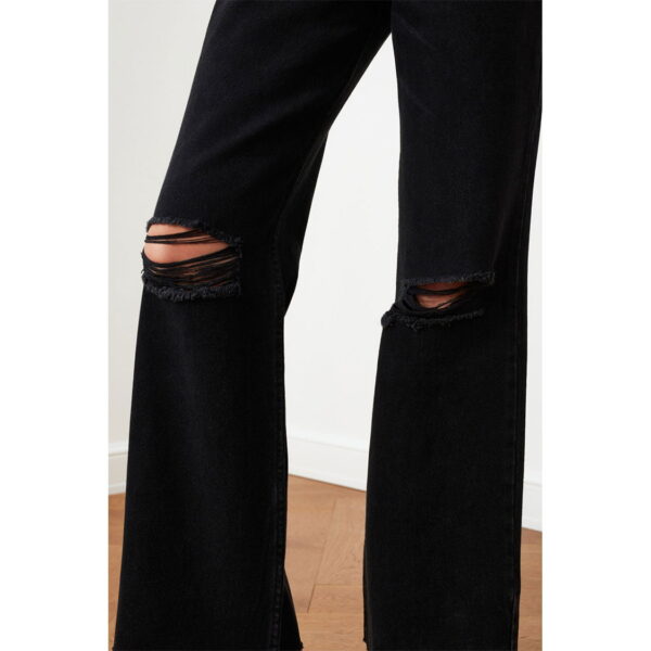 خرید شلوار جین دمپا گشاد زنانه ترندیول میلا کد 80672 | بانی استایل