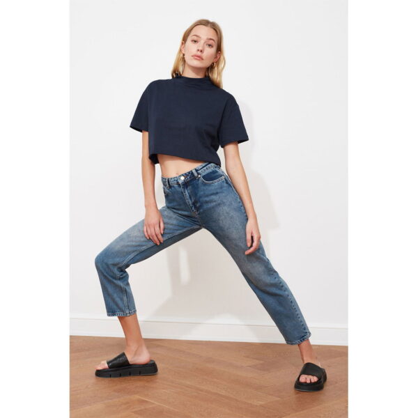 خرید شلوار جین راسته زنانه ترندیول میلا کد 80686 | فروشگاه اینترنتی بانی استایل