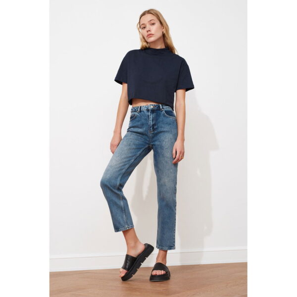 خرید شلوار جین راسته زنانه ترندیول میلا کد 80686 | فروشگاه اینترنتی بانی استایل