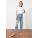 خرید شلوار جین راسته زنانه ترندیول میلا کد 80772 | فروشگاه اینترنتی بانی استایل