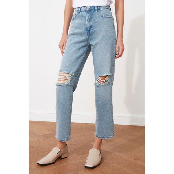 خرید شلوار جین راسته زنانه ترندیول میلا کد 80772 | فروشگاه اینترنتی بانی استایل