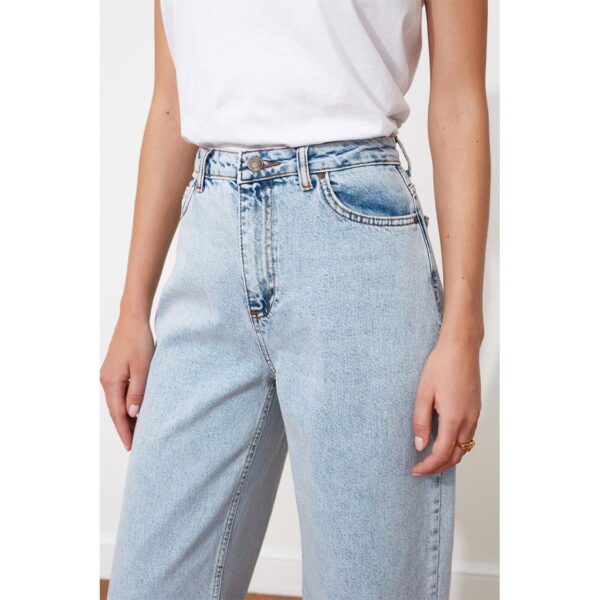 خرید شلوار جین دمپا گشاد زنانه ترندیول میلا کد 80917 | بانی استایل