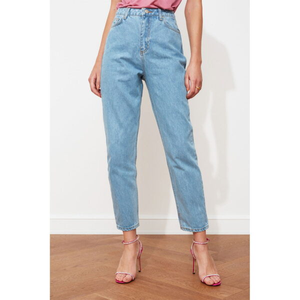 خرید شلوار جین دمپا گشاد زنانه ترندیول میلا کد 80929 | بانی استایل