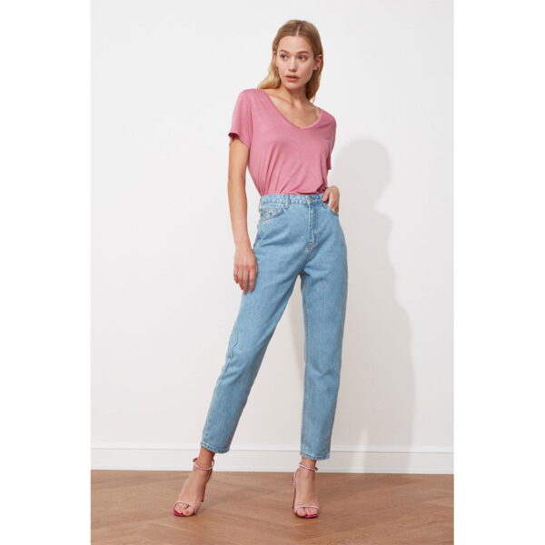 خرید شلوار جین دمپا گشاد زنانه ترندیول میلا کد 80929 | بانی استایل