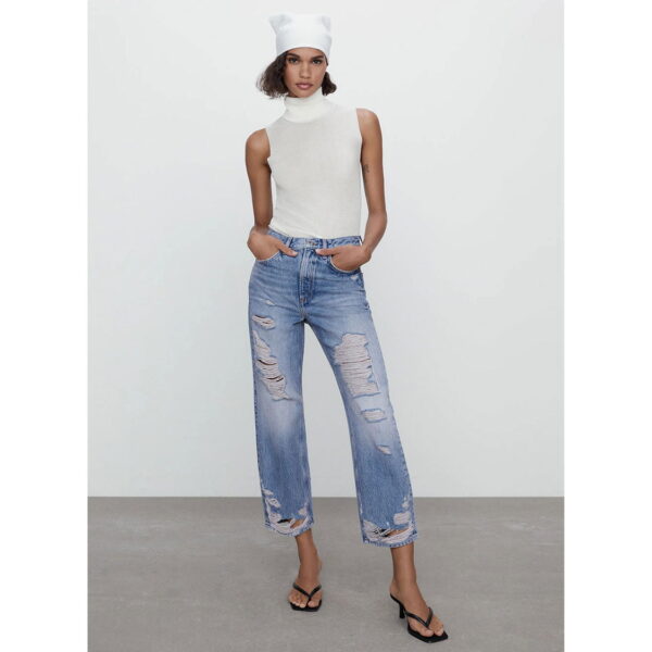 خرید شلوار جین زنانه زارا کد 85796 | فروشگاه اینترنتی بانی استایل