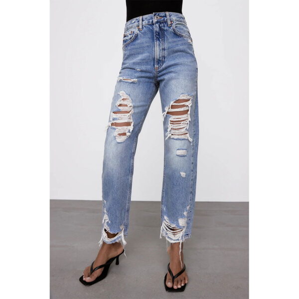 خرید شلوار جین زنانه زارا کد 85796 | فروشگاه اینترنتی بانی استایل