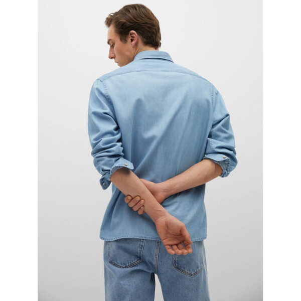 خرید پیراهن جین آستین بلند مردانه منگو کد 88133 | فروشگاه اینترنتی بانی استایل