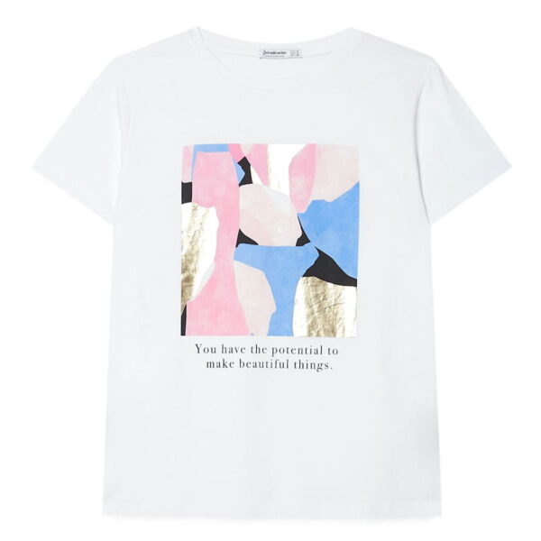 خرید تی شرت زنانه استرادیواریوس کد 95982 | فروشگاه اینترنتی بانی استایل