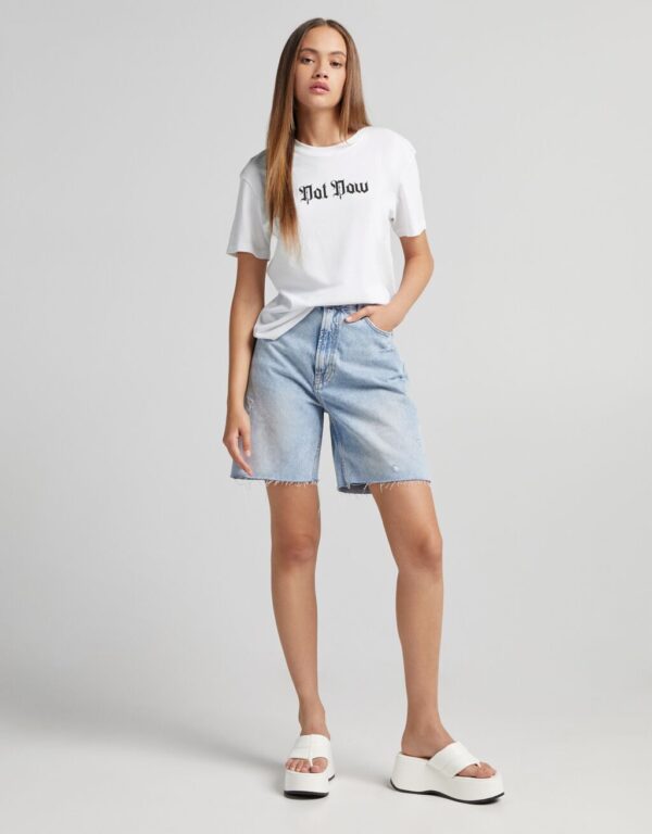 خرید تی شرت آستین کوتاه زنانه برشکا کد 101826 | فروشگاه اینترنتی بانی استایل
