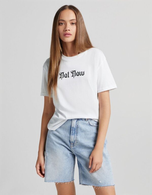 خرید تی شرت آستین کوتاه زنانه برشکا کد 101826 | فروشگاه اینترنتی بانی استایل