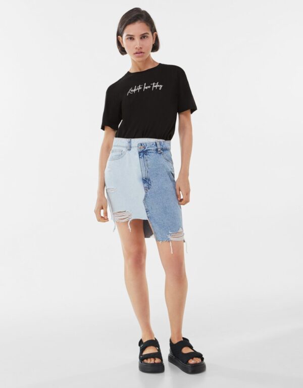 خرید تی شرت آستین کوتاه زنانه برشکا کد 101856 | فروشگاه اینترنتی بانی استایل